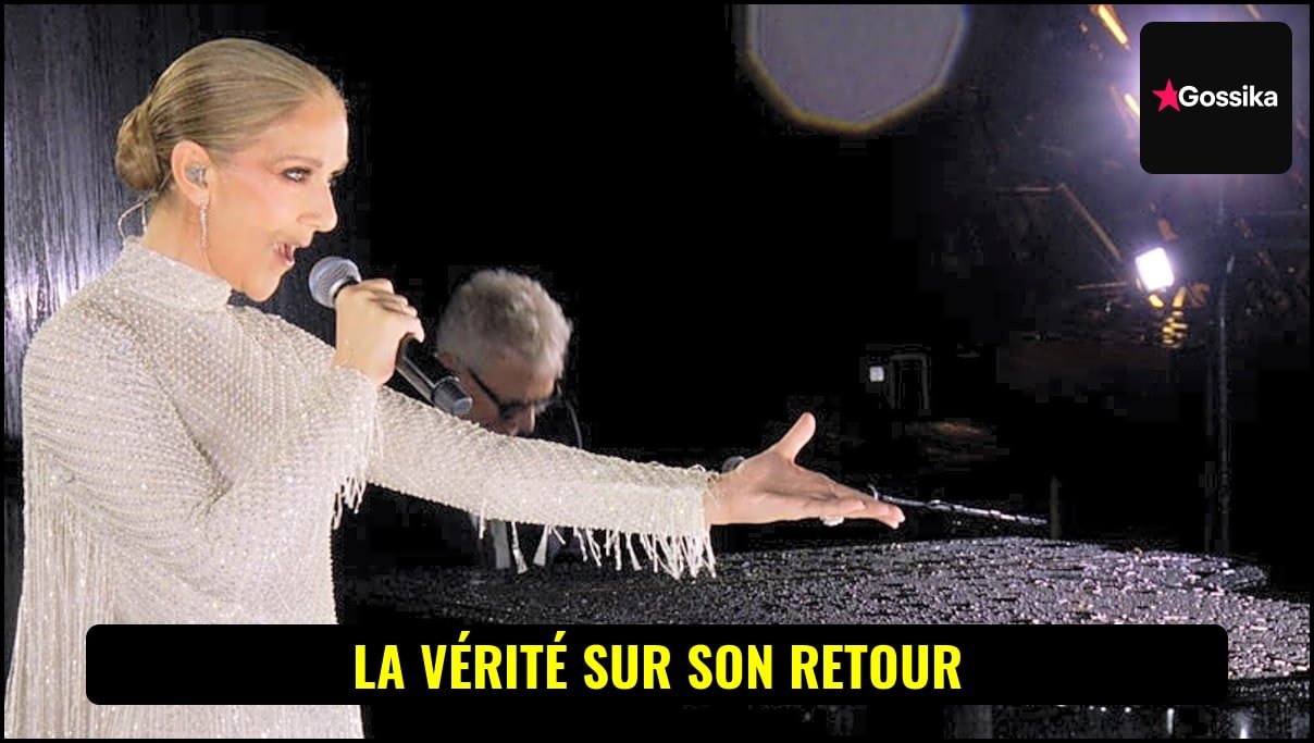 Céline Dion sur scène, souriante et captivante