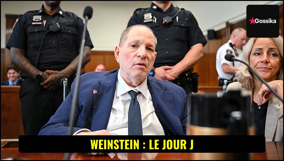 Harvey Weinstein, le visage grave, lors d'une audience au tribunal.