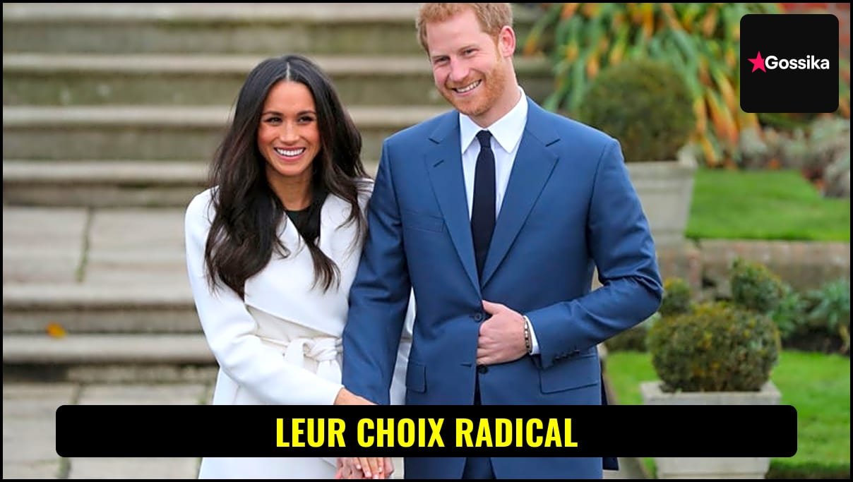 Le prince Harry et Meghan Markle annonçant leur départ de la famille royale