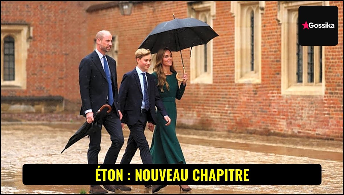 Le Prince George, futur roi, en uniforme devant le collège d'Eton