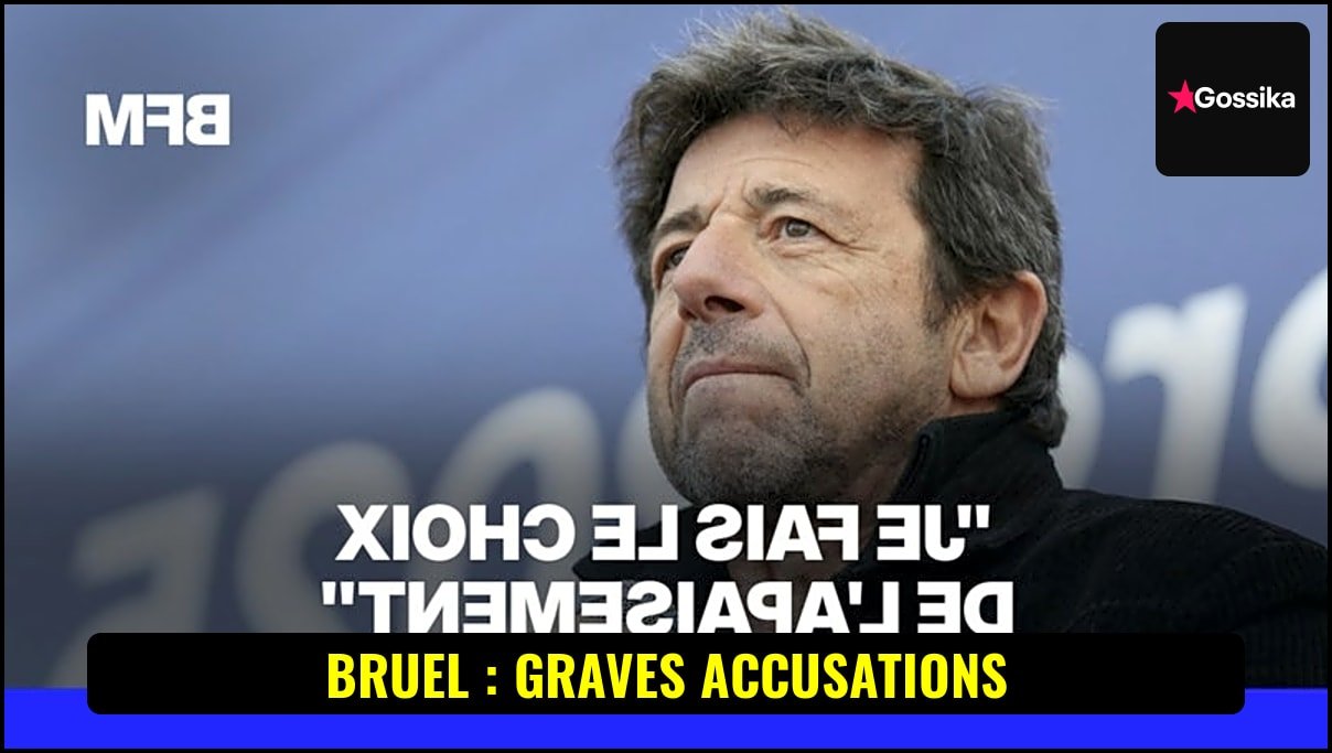 Portrait de Patrick Bruel sur scène, microphone en main